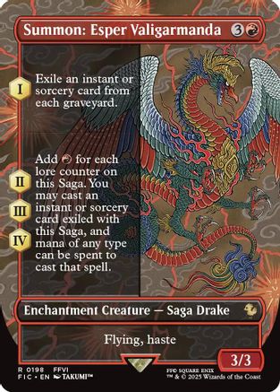 Summon: Esper Valigarmanda (Borderless) (FIC-198) - Commander: FINAL FANTASY Foil