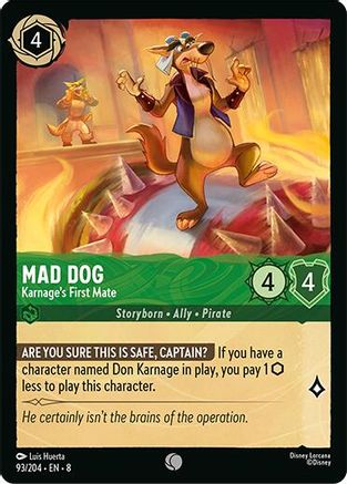 Mad Dog - Karnage's First Mate (93/204) - Reign of Jafar