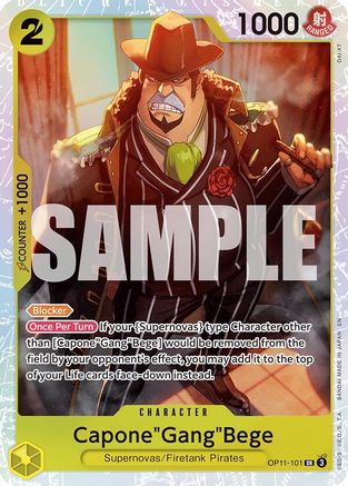 Capone"Gang"Bege (101) (OP11-101) - A Fist of Divine Speed Foil