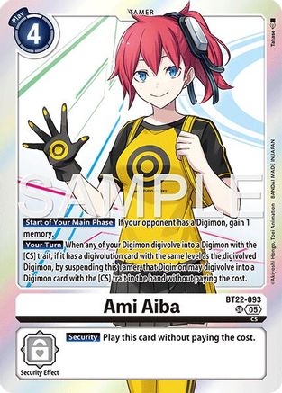 Ami Aiba (BT22-093) - Cyber Eden Foil
