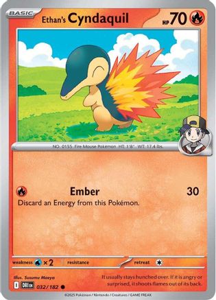 Ethan's Cyndaquil 32 - SV10 Destined Rivals Reverse Holofoil