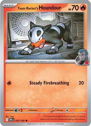Team Rocket's Houndour 37 - SV10 Destined Rivals Reverse Holofoil