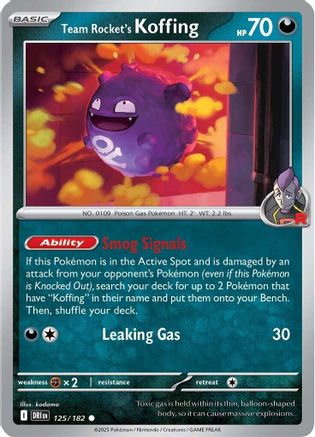 Team Rocket's Koffing 125 - SV10 Destined Rivals