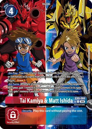 Tai Kamiya & Matt Ishida (Alternate Art) (EX9-066) - Versus Monsters Foil