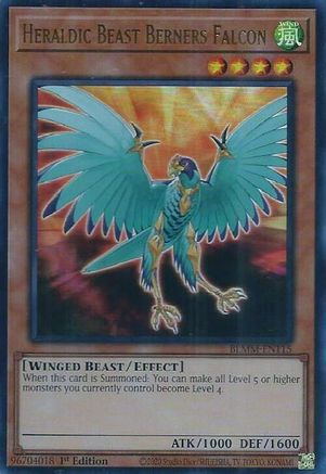 Heraldic Beast Berners Falcon (BLMM-EN115) - Battles of Legend: Monster Mayhem 1st Edition