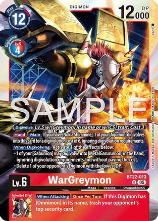 WarGreymon (BT22-013) - Cyber Eden Foil