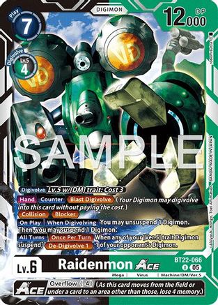 Raidenmon ACE (BT22-066) - Cyber Eden Foil