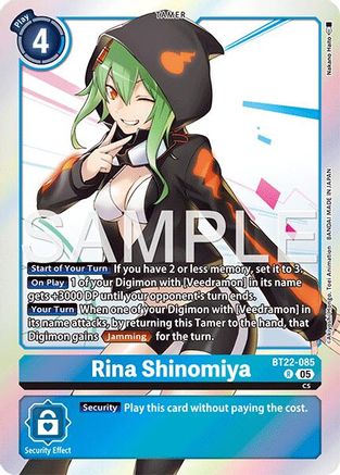 Rina Shinomiya (BT22-085) - Cyber Eden Foil