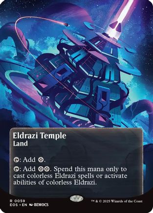 Eldrazi Temple (0059) (Borderless) (EOS-059) - Edge of Eternities: Stellar Sights Foil