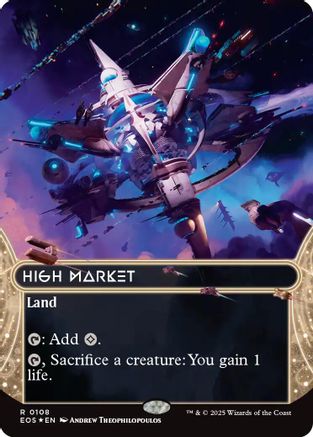 High Market (0108) (Borderless) (Galaxy Foil) (EOS-108) - Edge of Eternities: Stellar Sights Foil