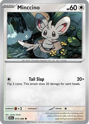 Minccino 75 - SV Black Bolt Reverse Holofoil