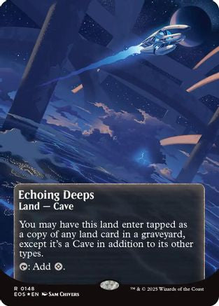 Echoing Deeps (0148) (Borderless) (Galaxy Foil) (EOS-148) - Edge of Eternities: Stellar Sights Foil