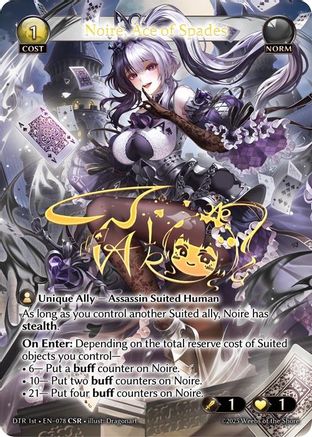 Noire, Ace of Spades (CSR) (078) - Distorted Reflections Foil