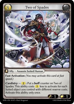 Two of Spades (101) - Distorted Reflections Foil