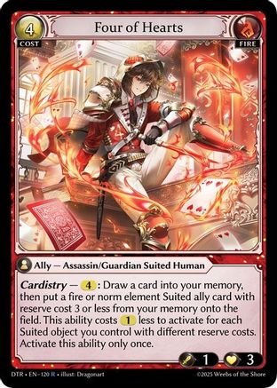Four of Hearts (120) - Distorted Reflections Foil