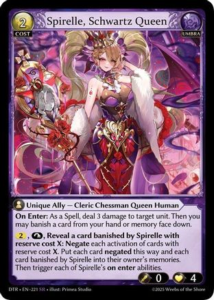 Spirelle, Schwartz Queen (221) - Distorted Reflections Foil