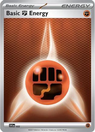 Basic Fighting Energy - 022 22 - SVE Scarlet & Violet Energies Reverse Holofoil