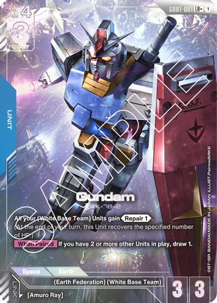Gundam (GD01-001) (LR+) GD01-001/undefined - Newtype Rising Holofoil
