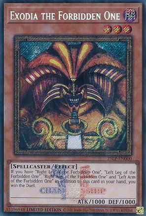 Exodia the Forbidden One (Secret Rare) (25LP-EN000) - Limited Pack World Championship 2025 Limited