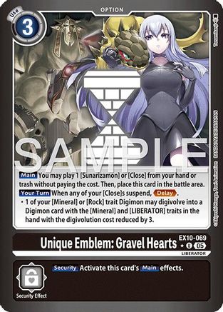 Unique Emblem: Gravel Hearts (Limited Foil) (EX10-069) - Sinister Order Foil