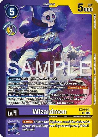 Wizardmon (Limited Foil) (EX10-041) - Sinister Order Foil
