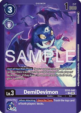 DemiDevimon (Limited Foil) (EX10-040) - Sinister Order Foil