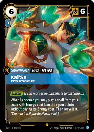 Kai'Sa - Evolutionary (Alternate Art) (112a/298) - Origins Foil