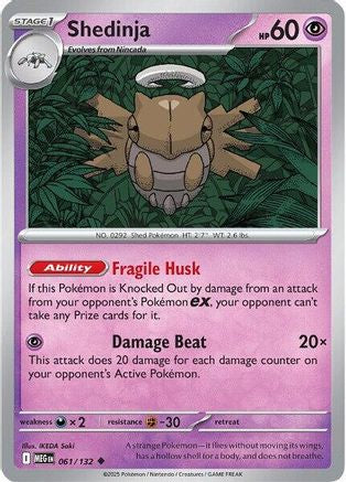Shedinja - 061/132 61 - ME01 Mega Evolution Reverse Holofoil