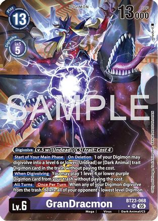 GranDracmon (Alternate Art) (BT23-068) - Hackers' Slumber Foil