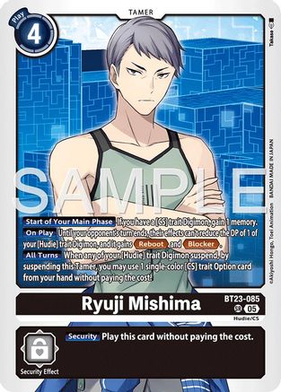 Ryuji Mishima (BT23-085) - Hackers' Slumber Foil
