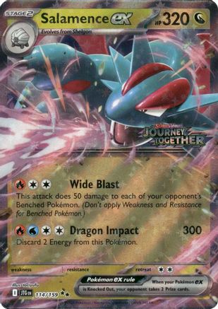 Salamence ex - 114/159 (Journey Together Stamped) 114 - Miscellaneous Cards & Products Holofoil
