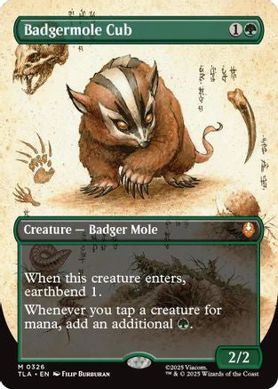 Badgermole Cub (Borderless) (TLA-326) - Avatar: The Last Airbender Foil