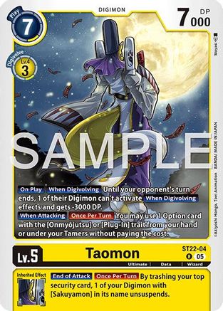 Taomon (ST22-04) - Starter Deck 22: Amethyst Mandala Advanced Deck Set Foil