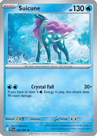 Suicune 26 - ME02 Phantasmal Flames Holofoil