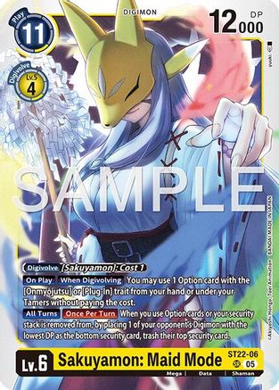 Sakuyamon: Maid Mode (ST22-06) - Starter Deck 22: Amethyst Mandala Advanced Deck Set Foil