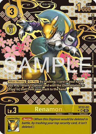Renamon (Alternate Art) (ST22-02) - Starter Deck 22: Amethyst Mandala Advanced Deck Set Foil