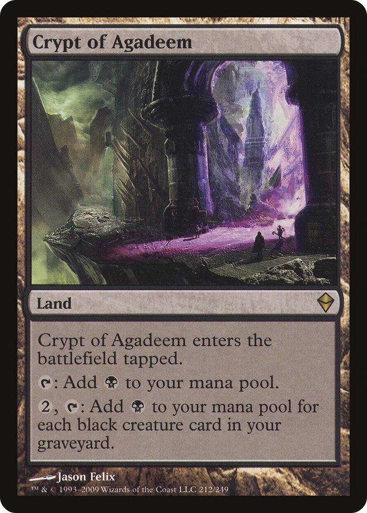 Crypt of Agadeem (MP) Zendikar Rare 212/249