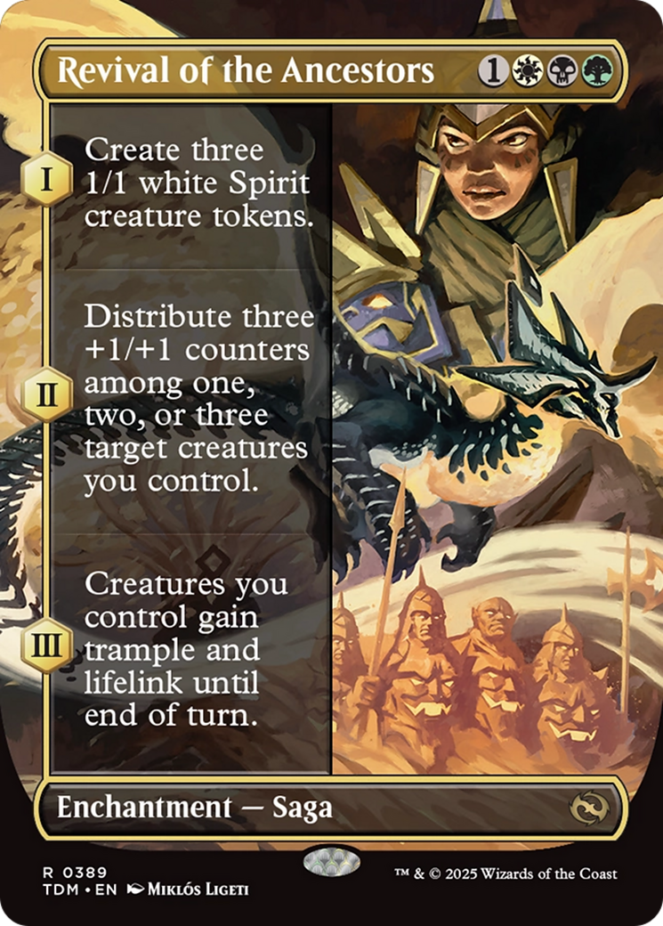 Revival of the Ancestors (TDM-389) - Tarkir: Dragonstorm: (enchantment) (Borderless) Foil