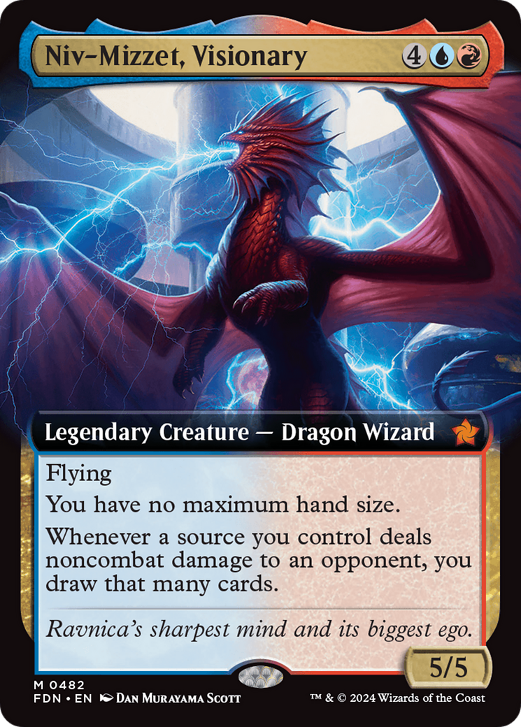 Niv-Mizzet, Visionary (FDN-482) - Foundations: (Extended Art) Foil
