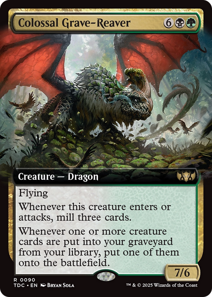 Colossal Grave-Reaver (TDC-090) - Tarkir: Dragonstorm Commander: (Extended Art)