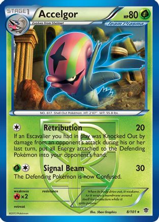 Accelgor (Team Plasma) 8/101 - Plasma Blast Reverse Holofoil