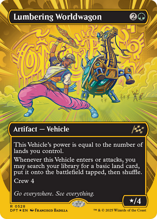 Lumbering Worldwagon (Borderless) (First-Place Foil) (DFT-528) - Aetherdrift Foil