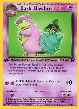Dark Slowbro (29) 29/82 - Team Rocket 1st Edition
