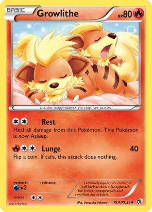Growlithe RC4/113 - Legendary Treasures Radiant Collection Holofoil