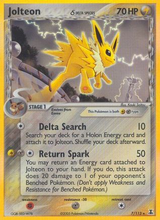 Jolteon (Delta Species) 7/113 - Delta Species Reverse Holofoil