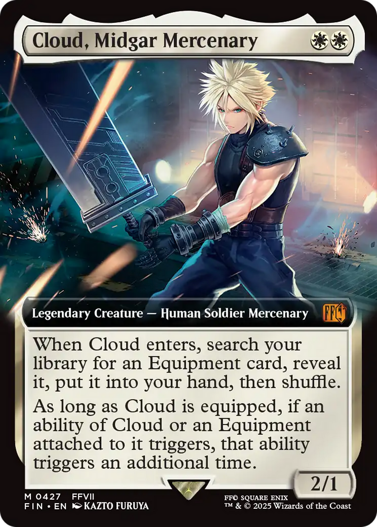 Cloud, Midgar Mercenary (Extended Art) (FIN-427) - FINAL FANTASY Foil