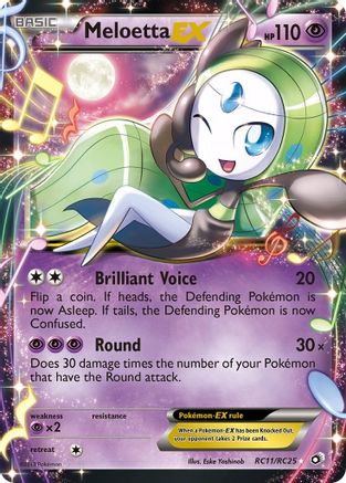 Meloetta EX RC11/113 - Legendary Treasures Radiant Collection Holofoil
