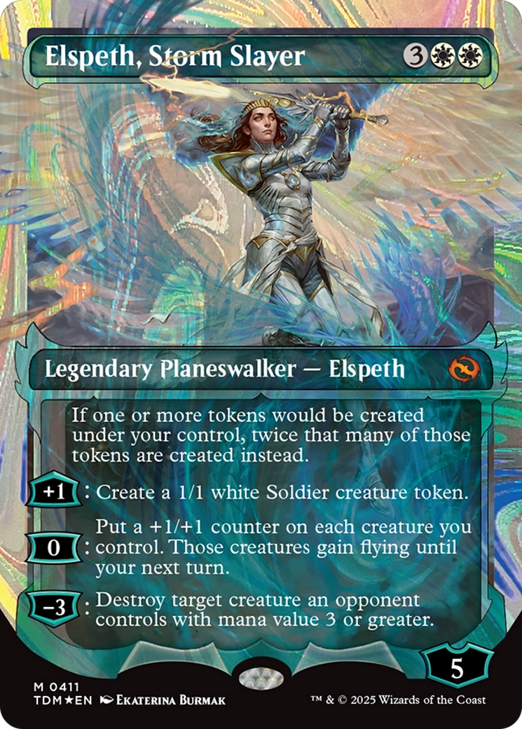 Elspeth, Storm Slayer (Showcase) (Halo Foil) (TDM-411) - Tarkir: Dragonstorm Foil