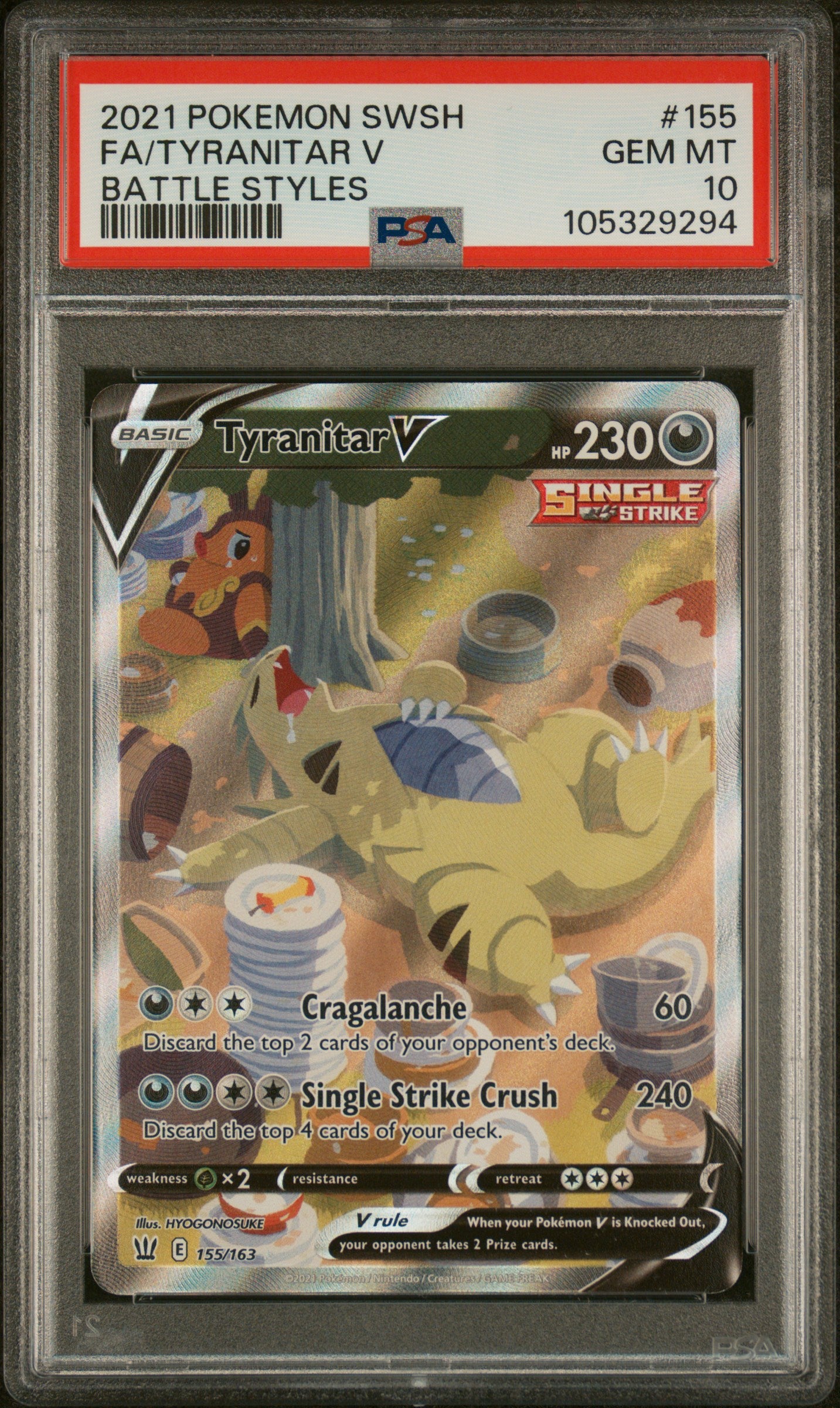 Tyranitar V Alt Art PSA 10