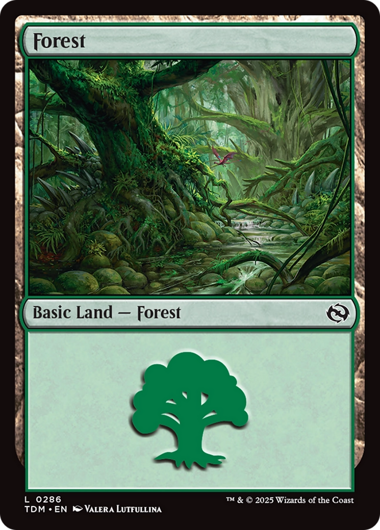 Forest (0286) (TDM-286) - Tarkir: Dragonstorm Foil